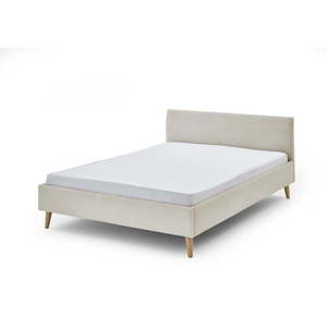 Béžová čalúnená dvojlôžková posteľ 140x200 cm Wicki - Meise Möbel vyobraziť