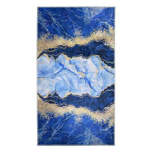 Modrý/v zlatej farbe koberec 80x50 cm - Vitaus vyobraziť