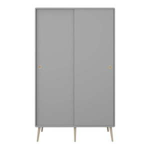 Sivá šatníková skriňa s posuvnými dverami 113x190 cm Softline - Tvilum vyobraziť