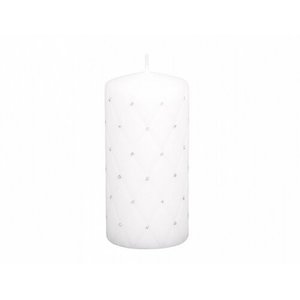 Dekoratívna sviečka Florencia biela, 14 cm vyobraziť