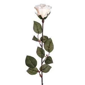 Umelá kvetina Ruža veľkokvetá 72 cm, biela vyobraziť