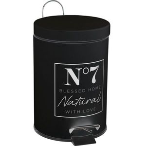 Kozmetický odpadkový kôš Natural čierna, 17 x 24, 5 cm vyobraziť