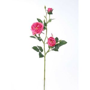 Umelá anglická ruža ružová, 69 cm vyobraziť