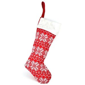 Vianočná textilná topánka pletená, 45 cm, červená vyobraziť