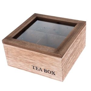Drevený box na čajové vrecká TEA, 16 x 16 x 8 cm vyobraziť