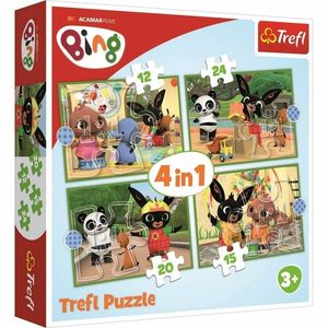 TREFL Bing: Šťastný den 4v1 12, 15, 20, 24 dielov puzzle vyobraziť