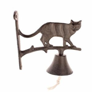 Závesný liatinový zvonček Mačka, 18 x 18 x 7, 5 cm vyobraziť