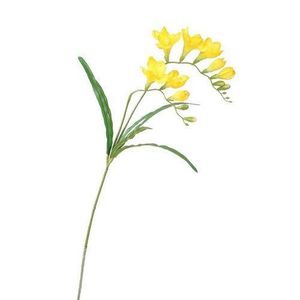 Umelá kvetina Frézia žltá, 57 cm vyobraziť