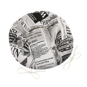 Bellatex Sedák EMA okrúhly prešívaný Noviny čierna, 40 cm vyobraziť