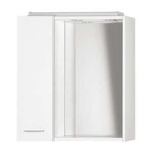 AQUALINE - ZOJA/KERAMIA FRESH galérka s LED osvetlením, 60x60x14cm, ľavá, biela 45021 vyobraziť