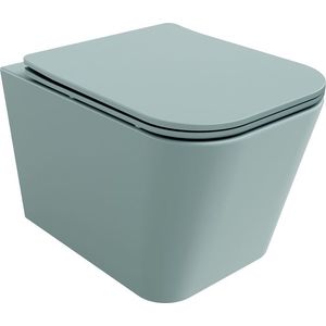 MEXEN - Teo Závesná WC misa Rimless vrátane sedátka s slow, Duroplast, svetlo zelená mat 30854048 vyobraziť