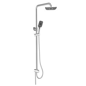 MEREO MEREO - Sprchový set s tyčou, hadicou, ručnou a tanier. hranatou sprchou, čierna CB95001SB2 vyobraziť