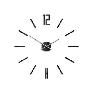 Moderné nástenné hodiny CARLO WENGE HMCNH057-wenge (nalepovacie hodiny na stenu) vyobraziť