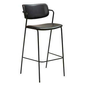 Čierna barová stolička z imitácie kože DAN-FORM Denmark Zed, výška 107 cm vyobraziť