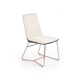 Jedálenská stolička K390 krémová / sivá / zlatá Halmar vyobraziť