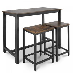 Miadomodo Retro barový stôl + 2 stoličky vyobraziť
