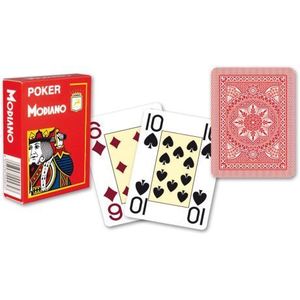 Modiano 4199 100% plastové karty 4 rohy - Červené vyobraziť