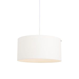 Moderná závesná lampa biela s bielym tienidlom 50 cm - Combi 1 vyobraziť