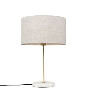 Mosadzná stolová lampa so šedým tienidlom 35 cm - Kaso vyobraziť