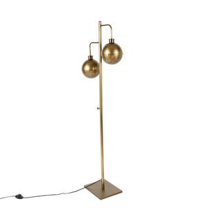 Priemyselná stojaca lampa bronzová 2-svetlá - Haicha vyobraziť