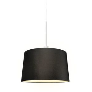 Moderná závesná lampa biela s tienidlom 45 cm čierna - Combi 1 vyobraziť