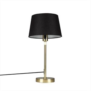 Stolová lampa zlatá / mosadz s čiernym tienidlom nastaviteľná 25 cm - Parte vyobraziť