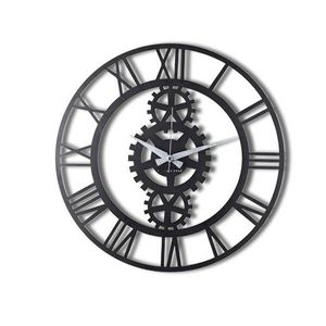 Dekoratívne nástenné hodiny Gear 50 cm čierne vyobraziť