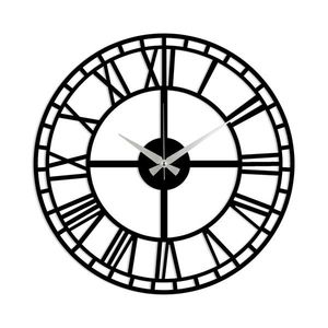 Dekoratívne nástenné hodiny Metala 48 cm čierne vyobraziť