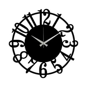 Dekoratívne nástenné hodiny Molor 48 cm čierne vyobraziť