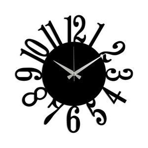 Dekoratívne nástenné hodiny Polas 48 cm čierne vyobraziť