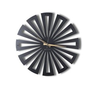 Dekoratívne nástenné hodiny Symmetre 50 cm čierne vyobraziť