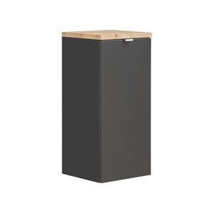Kúpeľňová skrinka vysoká Capri 800 2D čierny mat/dub kraft zlatý vyobraziť