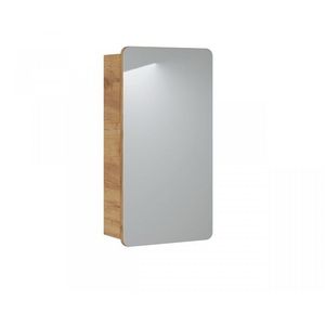 Kúpeľňová skrinka so zrkadlom Aruba 842 1D dub craft zlatý vyobraziť