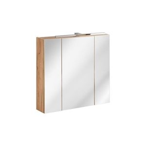 Kúpeľňová skrinka so zrkadlom Capri 843 3D dub craft zlatý vyobraziť
