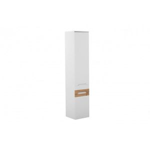 Kúpeľňová závesná skrinka vysoká Galaxy 800 2D/1S alpská biela/dub votan vyobraziť