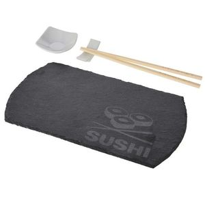 Servírovacia súprava na sushi sivá 4-dielna vyobraziť