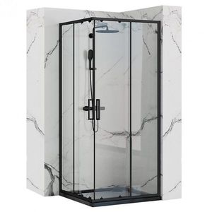 Sprchovací kút Rea Punto 80x80 čierny vyobraziť