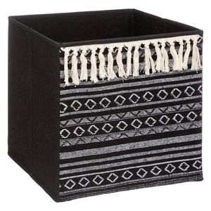 Úložný textilný box Tassel 31 cm čierny/biely vyobraziť