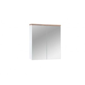 Závesná kúpeľňová skrinka so zrkadlom Bali 840 2D biela/dub votan vyobraziť