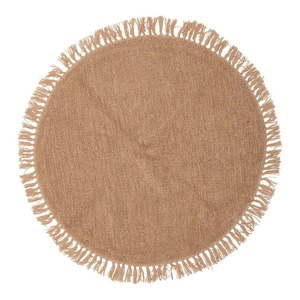 Vlnený okrúhly koberec v prírodnej farbe ø 110 cm Lenea - Bloomingville vyobraziť