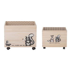 Drevené detské úložné boxy v súprave 2 ks Nonni - Bloomingville Mini vyobraziť