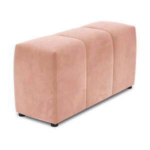 Ružová zamatová podrúčka k modulárnej pohovke Rome Velvet - Cosmopolitan Design vyobraziť