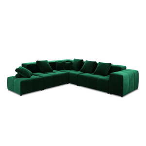 Zelená zamatová rohová pohovka (variabilná) Rome Velvet - Cosmopolitan Design vyobraziť