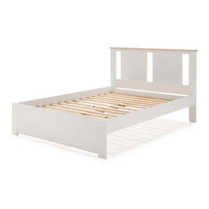 Biela dvojlôžková posteľ s roštom 140x190 cm Enara – Marckeric vyobraziť