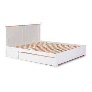 Biela dvojlôžková posteľ s úložným priestorom 140x190 cm Gabi - Marckeric vyobraziť