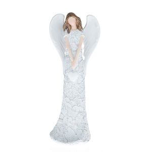 Polyresinový anjel so srdiečkom, 20 cm vyobraziť