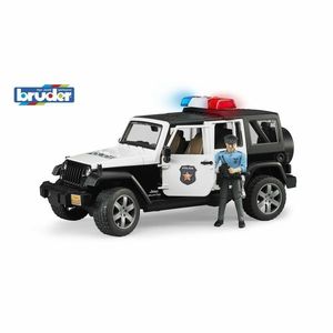 Bruder 02526 policajný Jeep Wrangler s policajtom a príslušenstvom, 1: 16 vyobraziť
