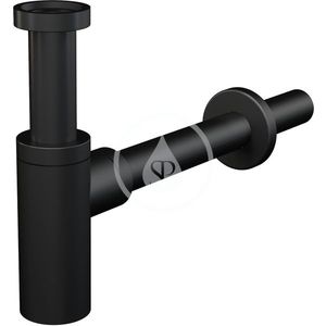 Kielle - Sifony Umývadlový sifón, priemer 32 mm, okrúhly, kov, matná čierna 30901014 vyobraziť