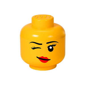 Žltý úložný box v tvare hlavy LEGO® Winky, ⌀ 16, 3 cm vyobraziť
