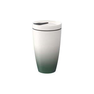 Zeleno-biely porcelánový cestovný hrnček Villeroy & Boch Like To Go, 350 ml vyobraziť